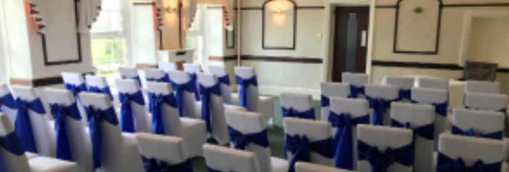 Dining room of wedding venue south wales
